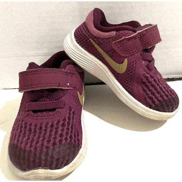 Nike Other - Nike 943308 unisex kids toddler size 2C iRevolution 4 T Burgundy gold Shoes
